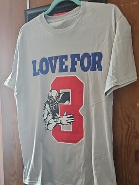 Amazon Men's Short Sleeve 'Love For 3' Graphic Tee - Gray, Red, Blue, Black